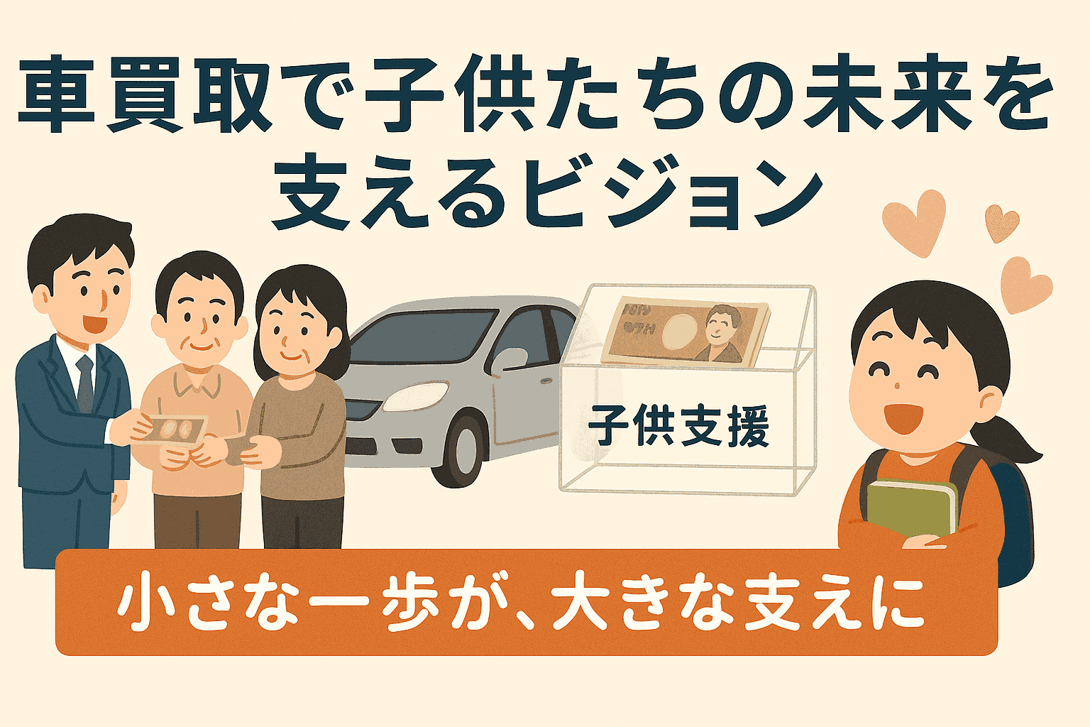 車買取で子供支援｜カーカイトリの社会貢献ビジョン